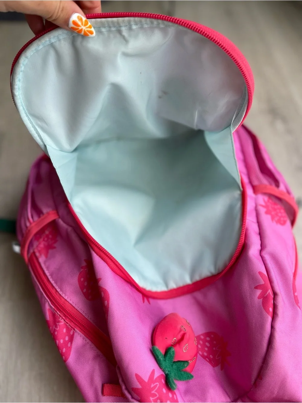 Cat & Jack Pink Strawberry Backpack, Lunchbox & Bottle Set